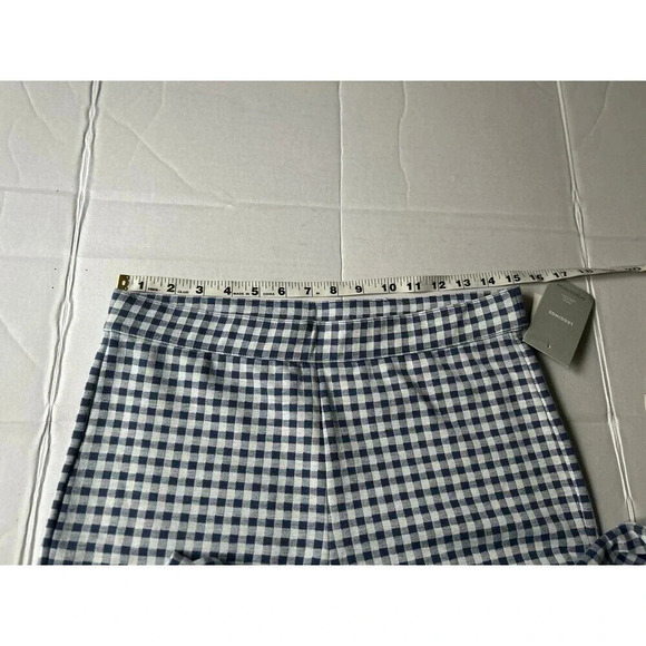 Nordstrom Women’s Leggings Gingham Check Pull On Pants size M Blue Vintage NWT - Picture 5 of 7